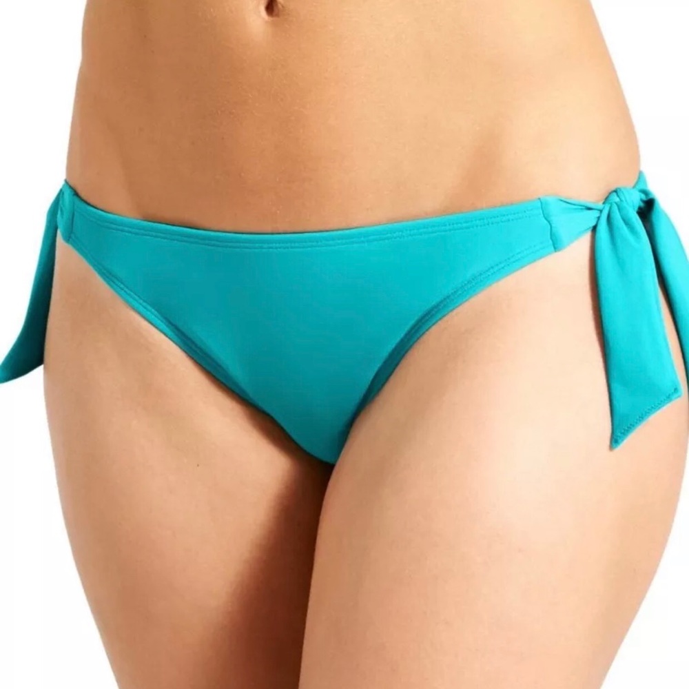 Athleta tie bikini bottoms size medium, blue NWT